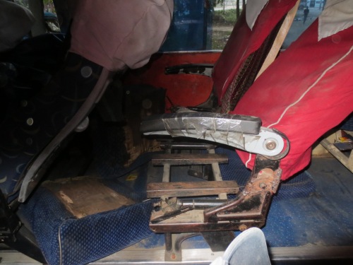 These were our bus seats. No worries, we also had 500 lbs of rice on the floor which made for good sleeping.